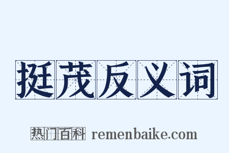 挺茂反义词是什么意思的图片